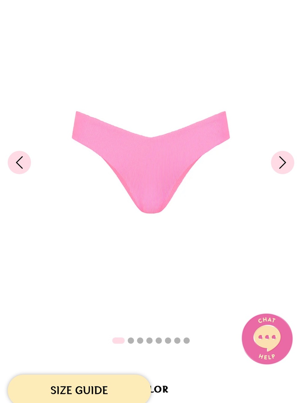 Pink Ribbed Triangle Bikini - Picture 4 of 6